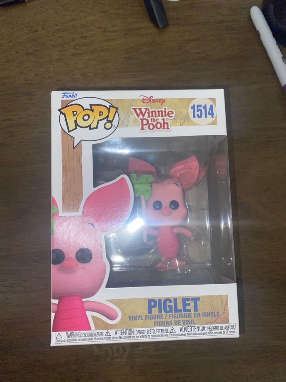 Funko Pink Piglet Vinyl Figure with Green Leaf Accessory